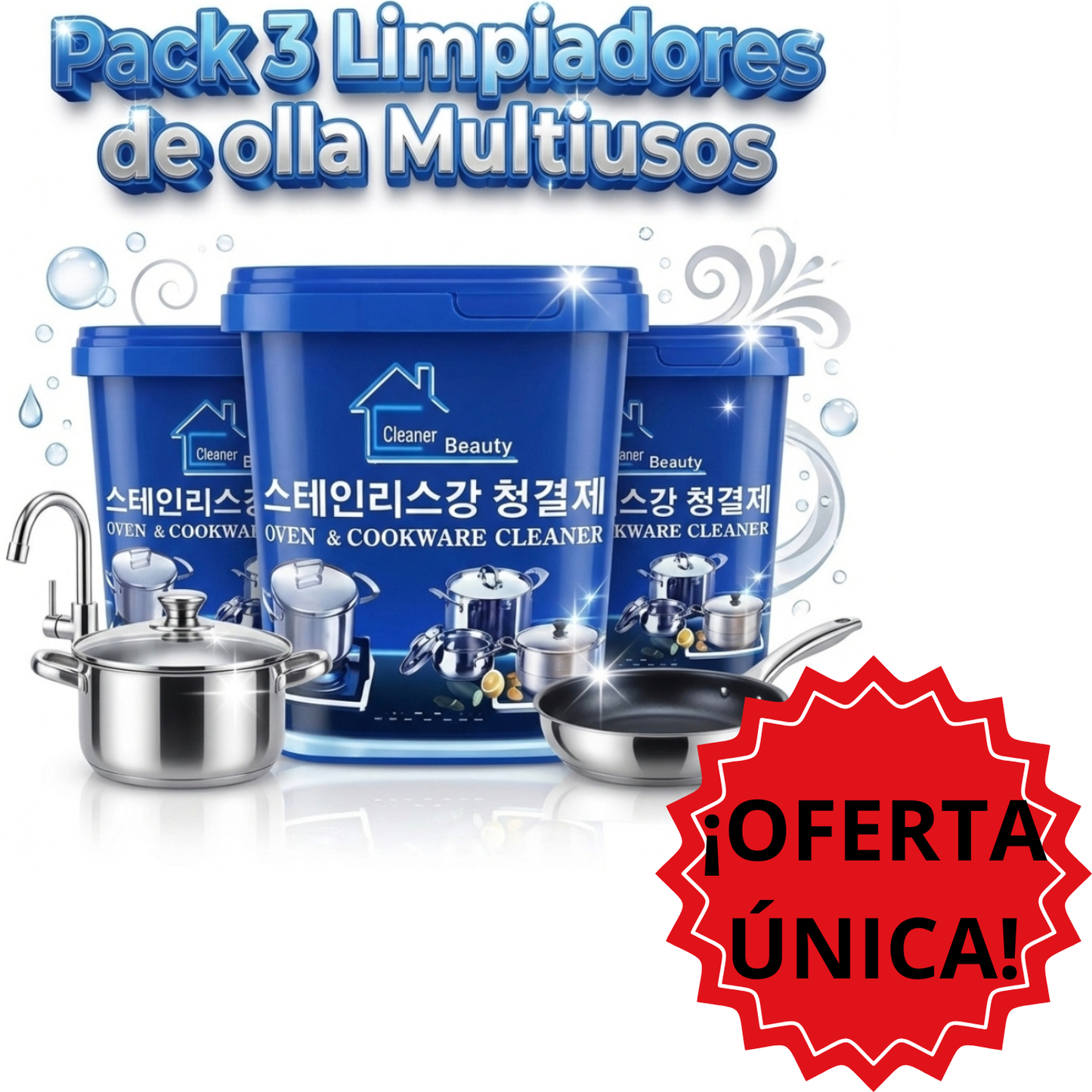 Pack 3 Limpiador Ollas Multiusos