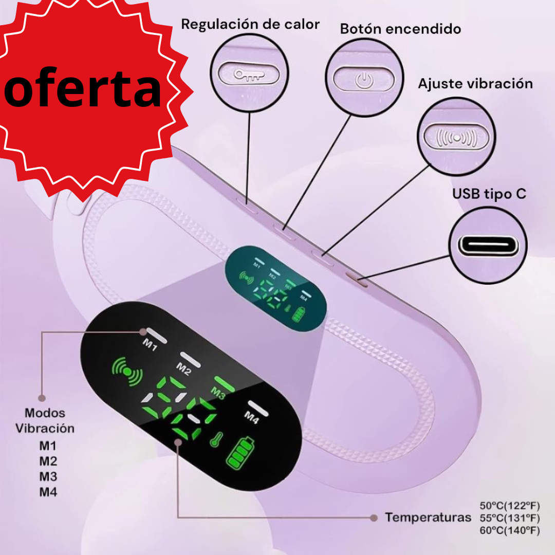 Cinturón Calentador Menstrual Masajeador